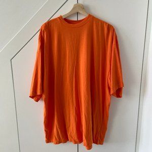 Helsa -- Orange Jersey Oversized T-Shirt